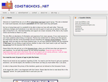 Tablet Screenshot of coastiechicks.net